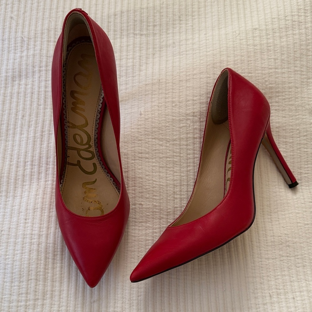 Sam Edelman Red Pointed Toe Stiletto Pumps